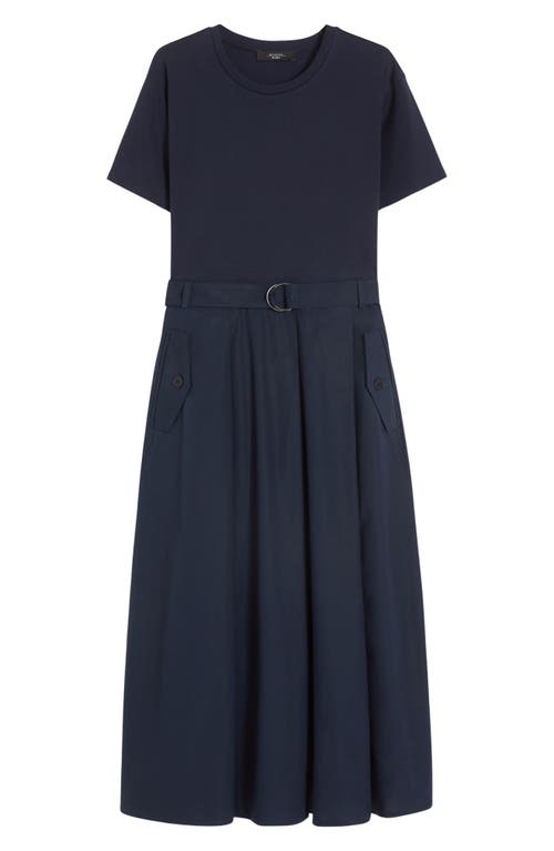 Weekend Max Mara Gommoso Pleated Midi Dress In Blue