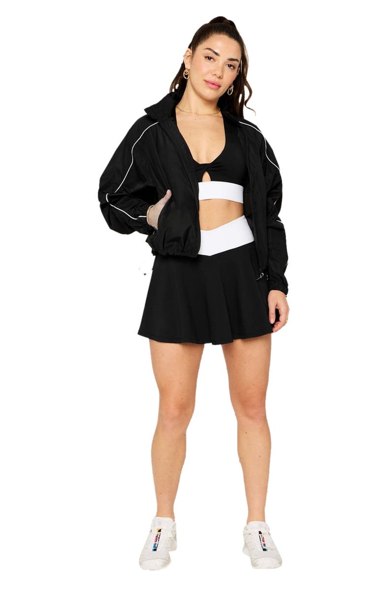 Fabletics Tempo Lightweight Windbreaker, Alternate, color, Black
