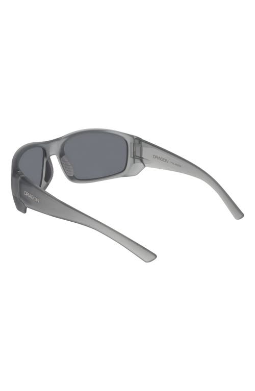 Dragon 64mm Oversize Rectangular Sunglasses In Grey/silver Flash
