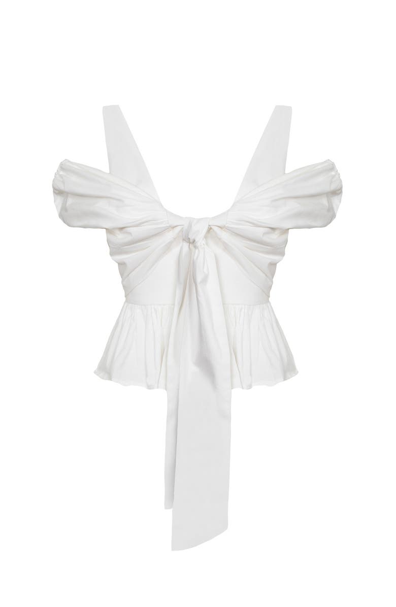 Haveli Usha Peplum Top, Alternate, color, White