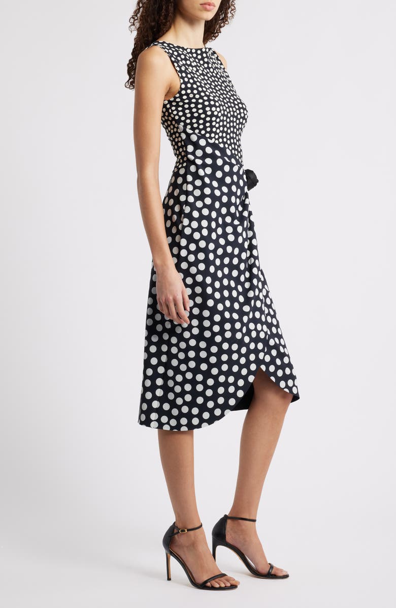 Chiara Boni La Petite Robe Gekan Polka Dot Sheath Dress, Alternate, color, Bette Small Black