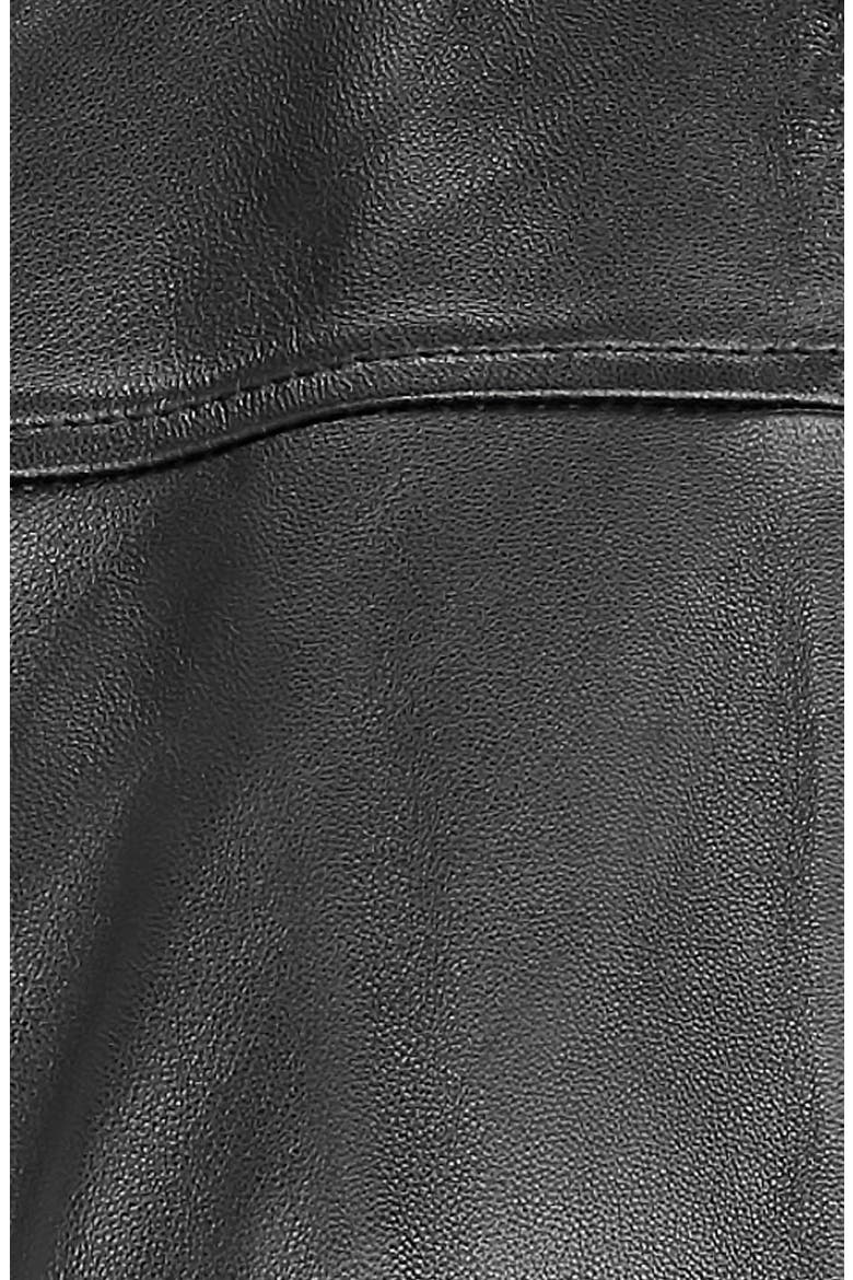 Band Collar Leather Jacket, Alternate, color, BLACK
