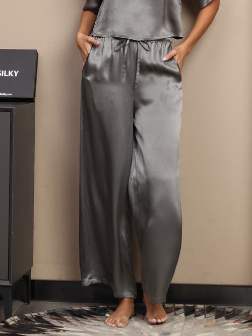 Silksilky Pants In Darkgray