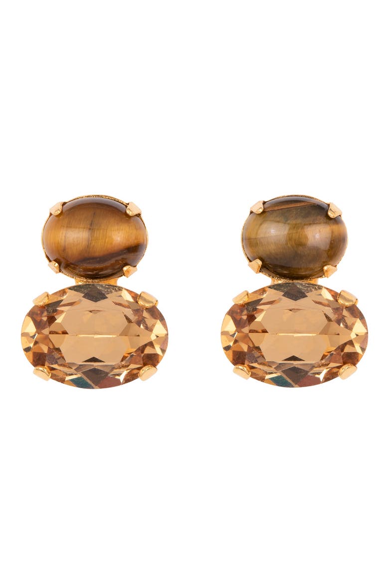 Yvette Earrings, Main, color, TIGERS EYE