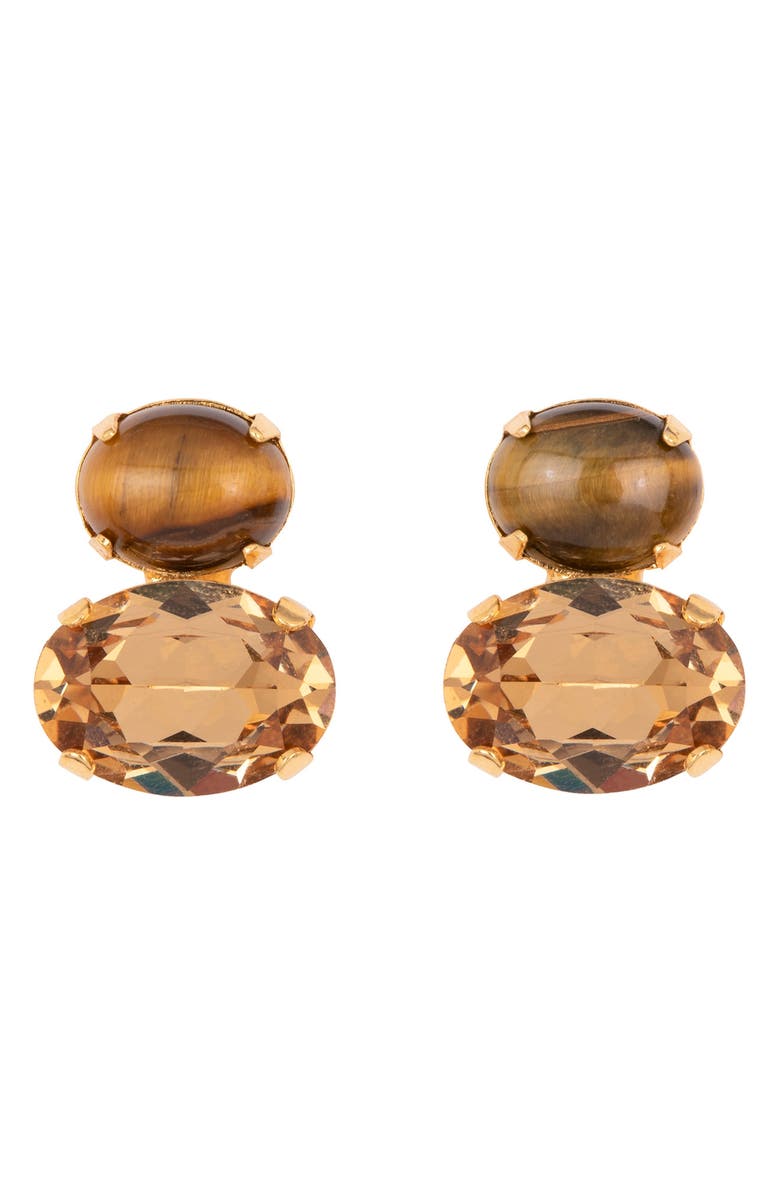 Jennifer Behr Yvette Earrings, Main, color, Tigers Eye