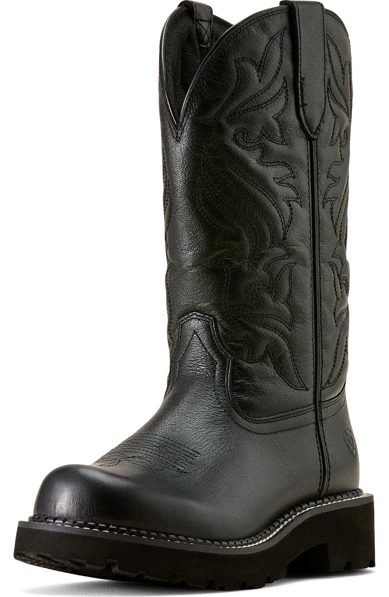 Ariat Fatbaby Dawn Western Boot, Alternate, color, Black Deertan