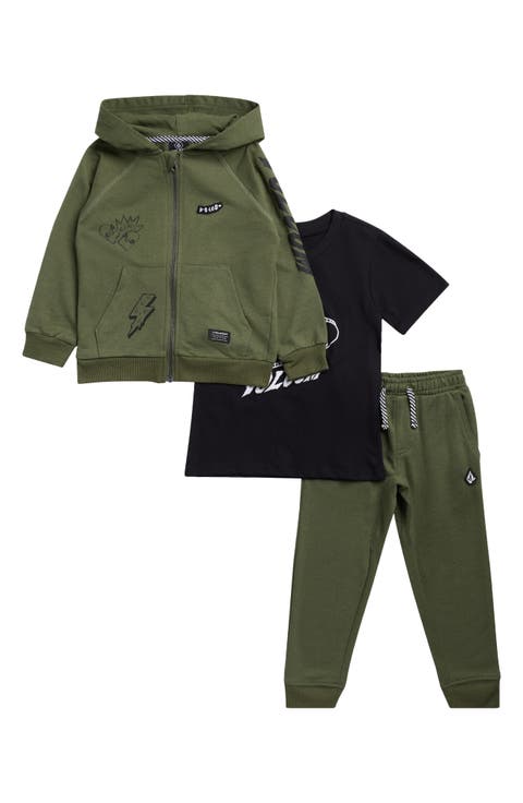 Kids' 3-Piece Hoodie, T-Shirt & Joggers Set