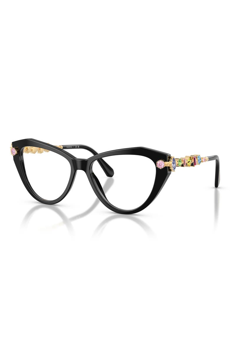 Swarovski 55mm Cat Eye Optical Glasses, Alternate, color,