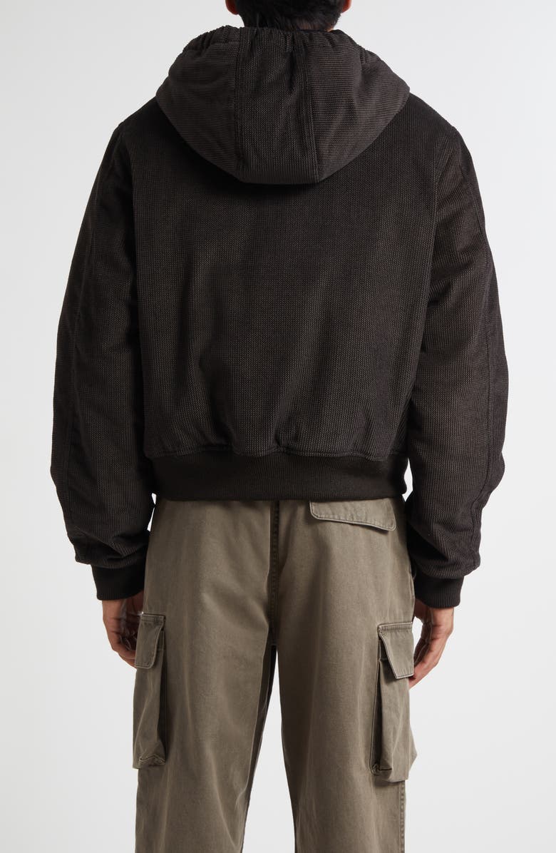 OUR LEGACY Bank Corded Twill Hooded Bomber Jacket, Alternate, color, Dark Brown Twill Cord