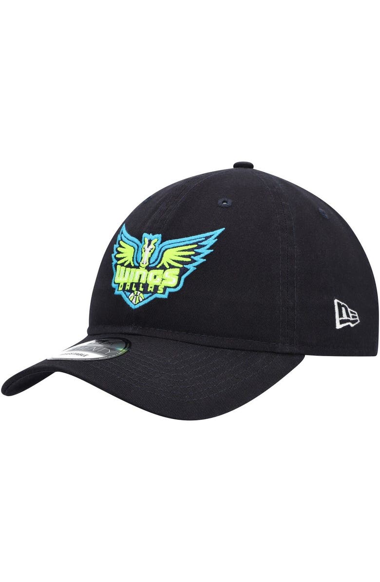 New Era Men's New Era Navy Dallas Wings Core Logo 9TWENTY Adjustable Hat, Main, color, 