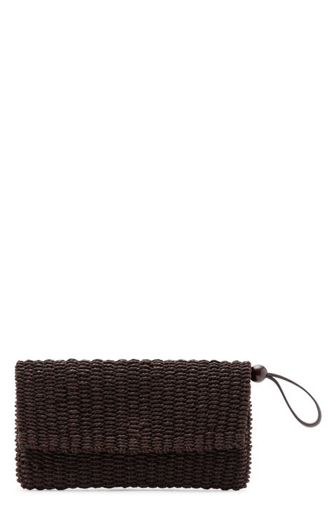 Woven Raffia Pouch
