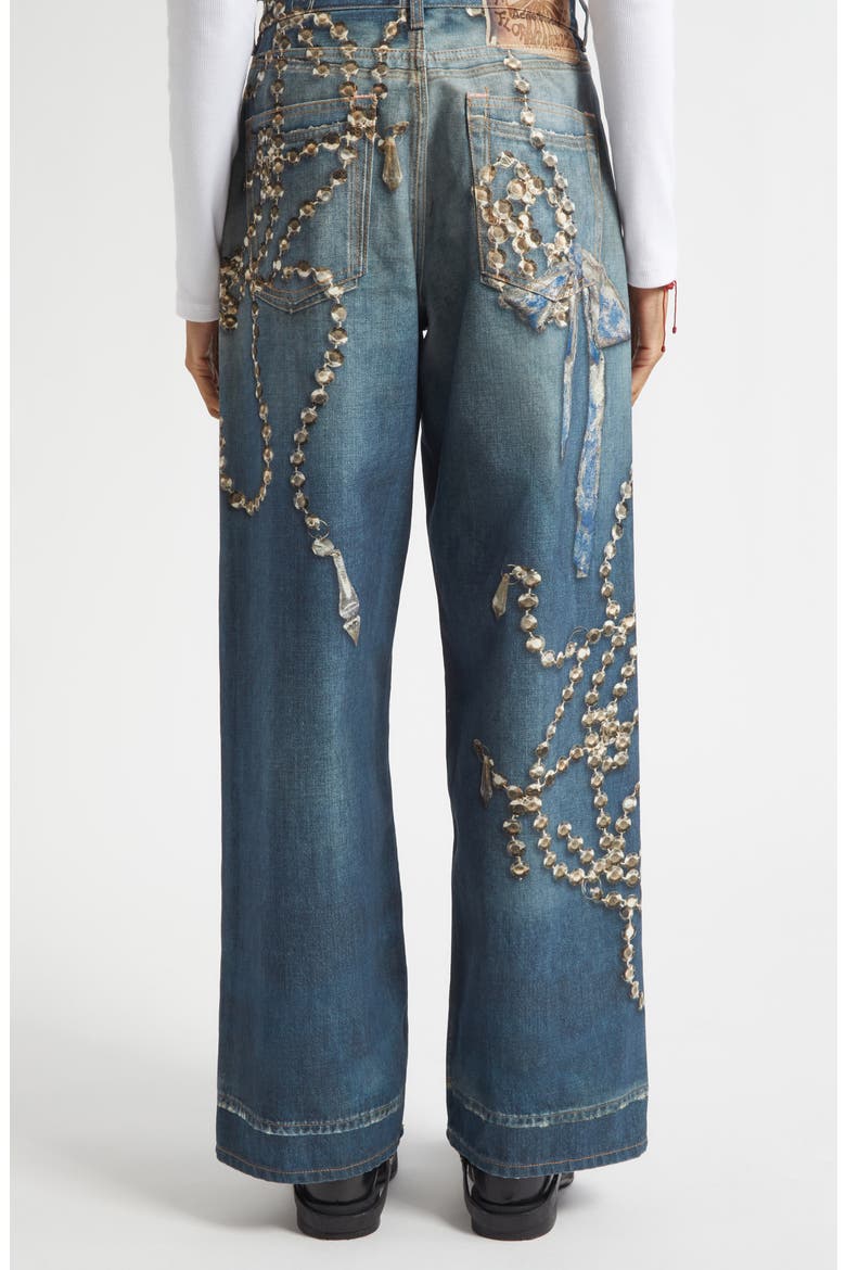 Gender Inclusive 1981 Loose Fit Trompe l'Oeil Jeans, Alternate, color, MID BLUE