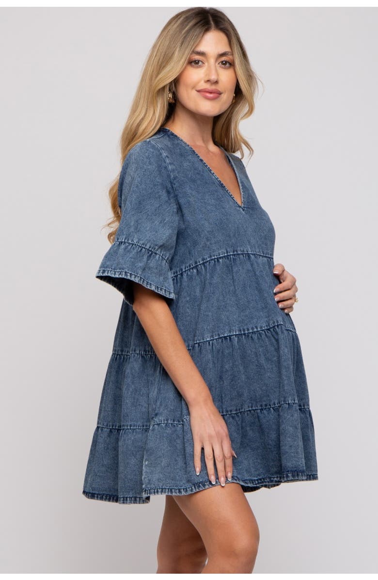 PinkBlush Vintage Wash Tiered Dress, Alternate, color, 