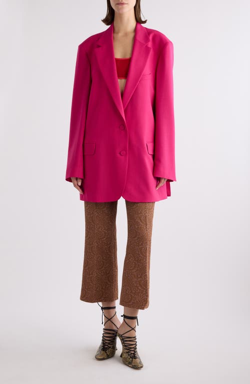 Dries Van Noten Paloma Floral Jacquard Crop Straight Leg Pants In Peach