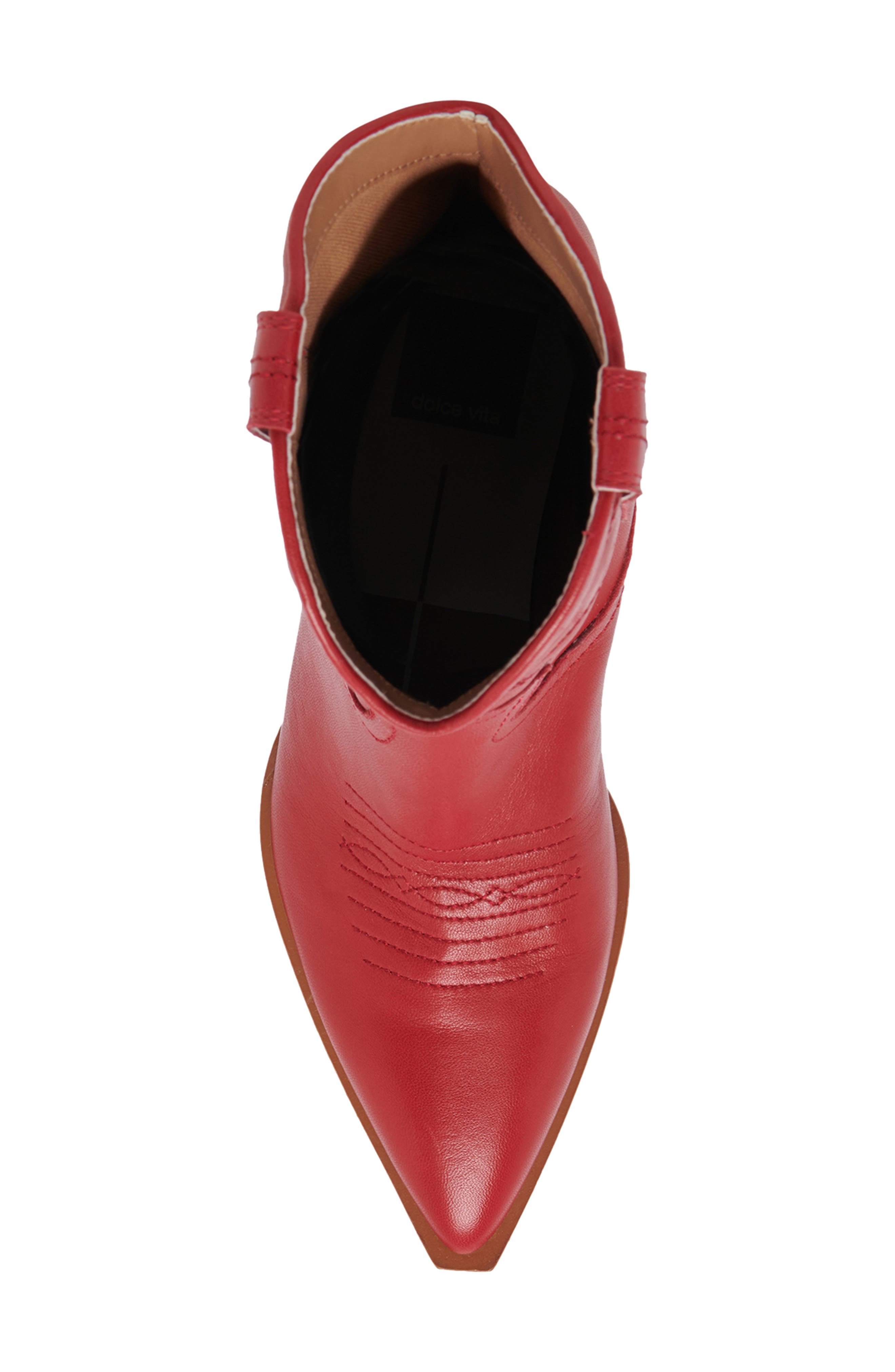 Angel Pointed Toe Western Boot, Alternate, color, RED LEATHER