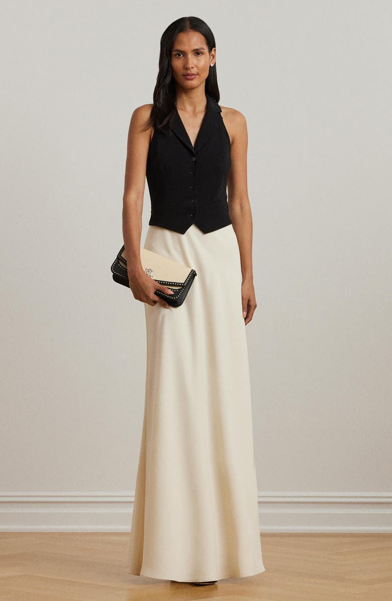 Lauren Ralph Lauren Sleeveless Charmeuse Gown, Alternate, color,