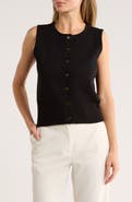 BY DESIGN Julianna Button Front Sweater Vest