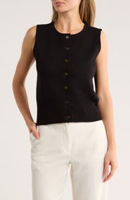 BY DESIGN Julianna Button Front Sweater Vest