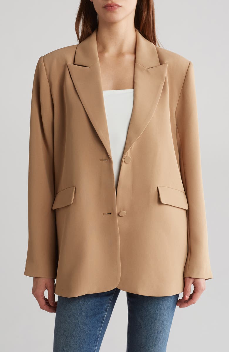 Good American Luxe Suiting Boyfriend Blazer, Main, color, 