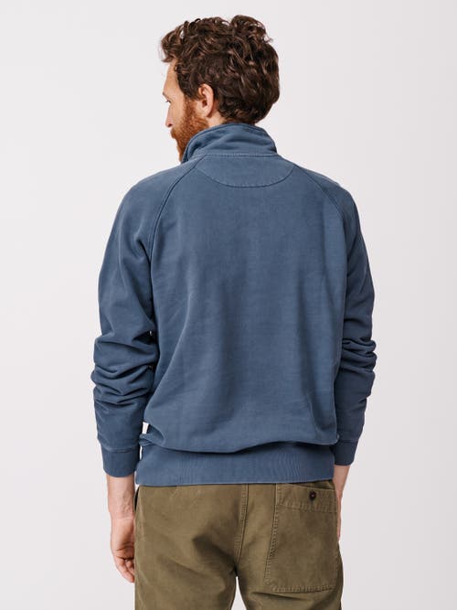 Aubin Provost Zip Neck Sweatshirt In Blue