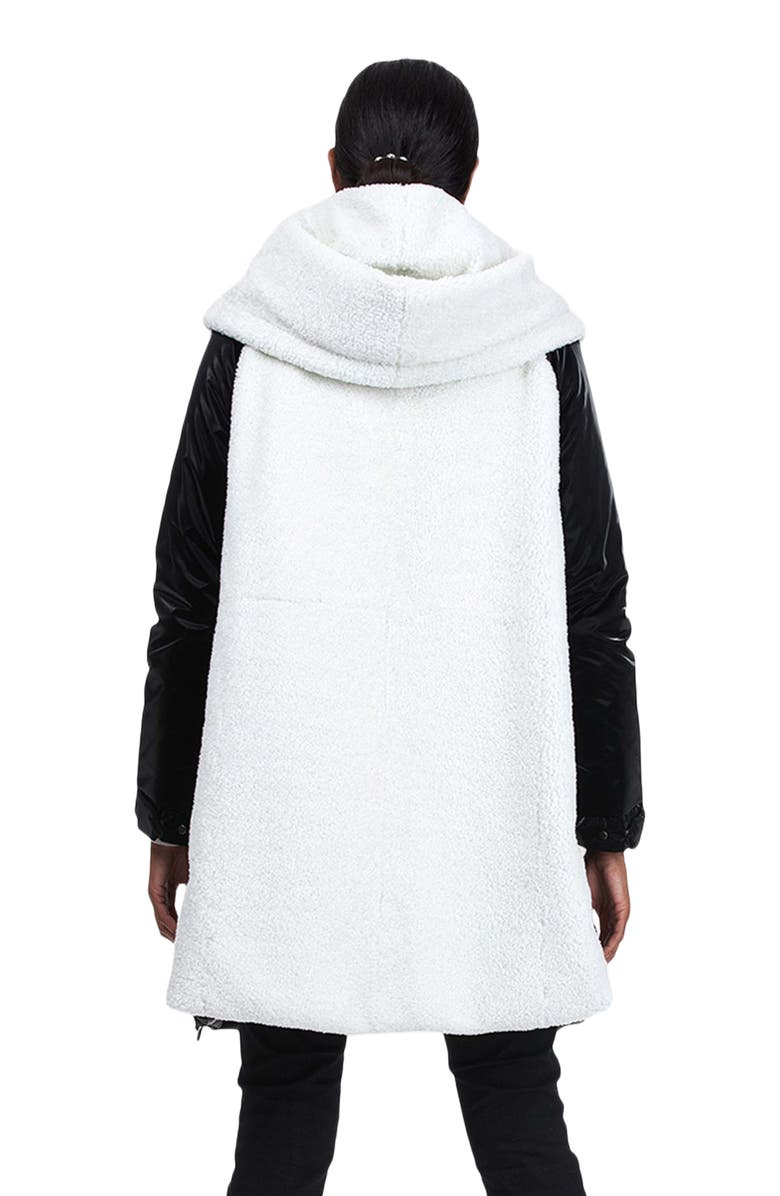 GORSKI Quilted Parka With Shearling Lamb, Alternate, color, Black/White