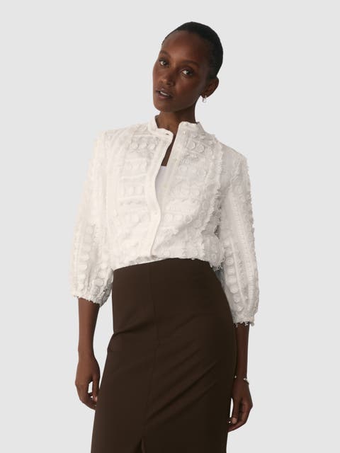 Nola Mandarin Collar Blouse