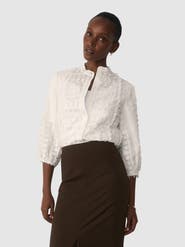 The Fold Nola Mandarin Collar Blouse