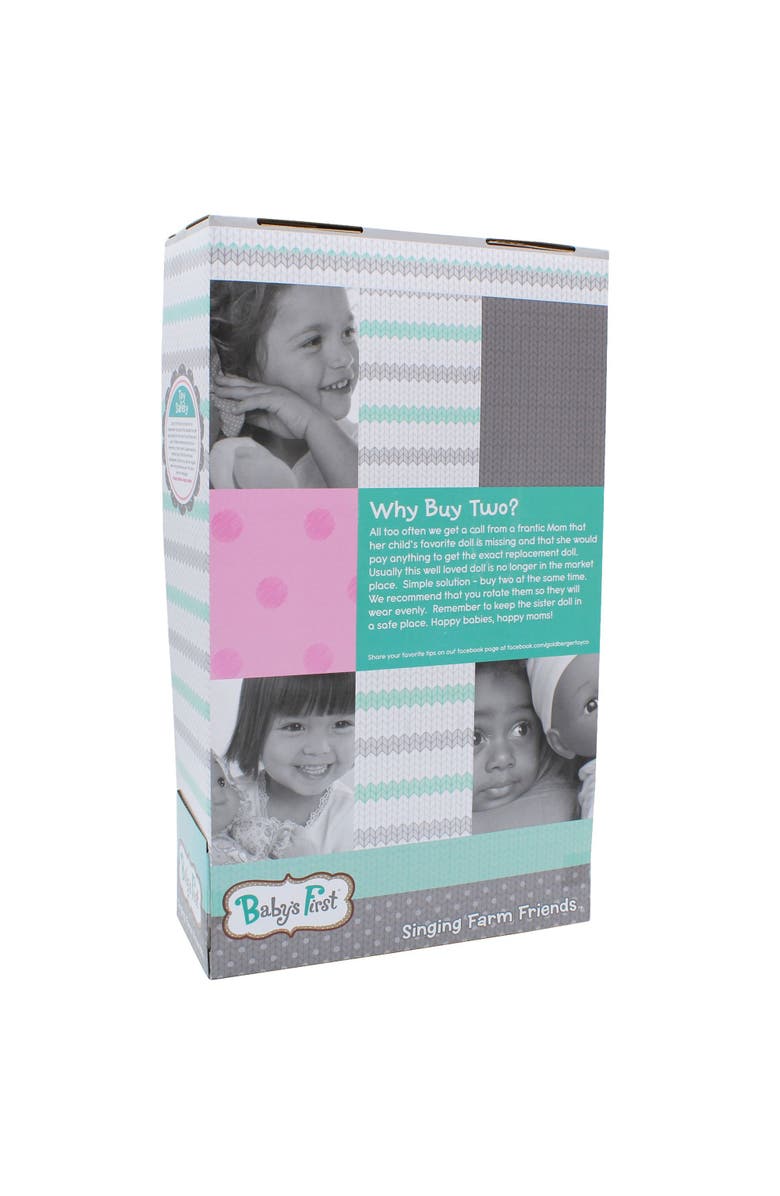 Baby's First Goldberger Doll Farm Animal Friends Cow Bilingual, Alternate, color, Multicolored