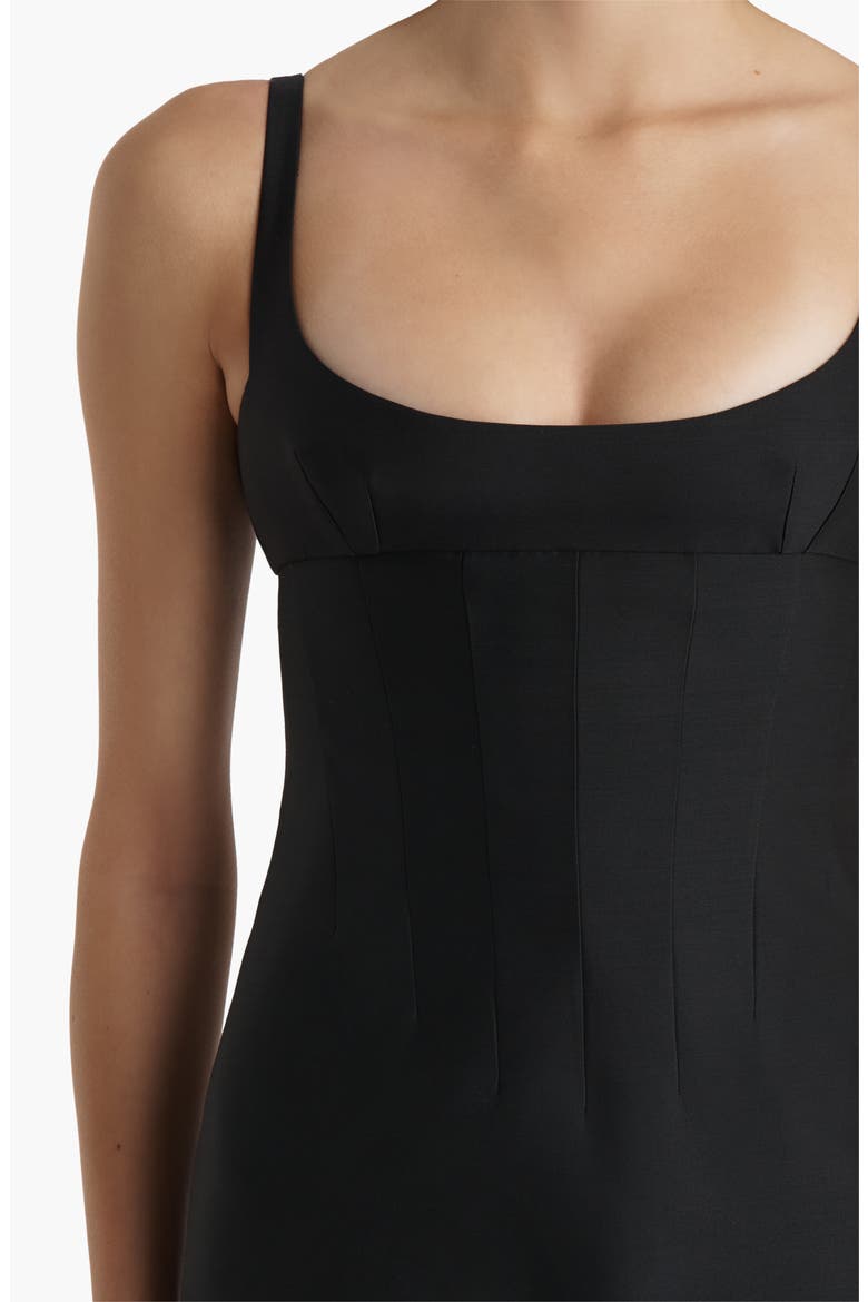 Lotte Virgin Wool & Silk Faille Sheath Dress, Alternate, color, BLACK