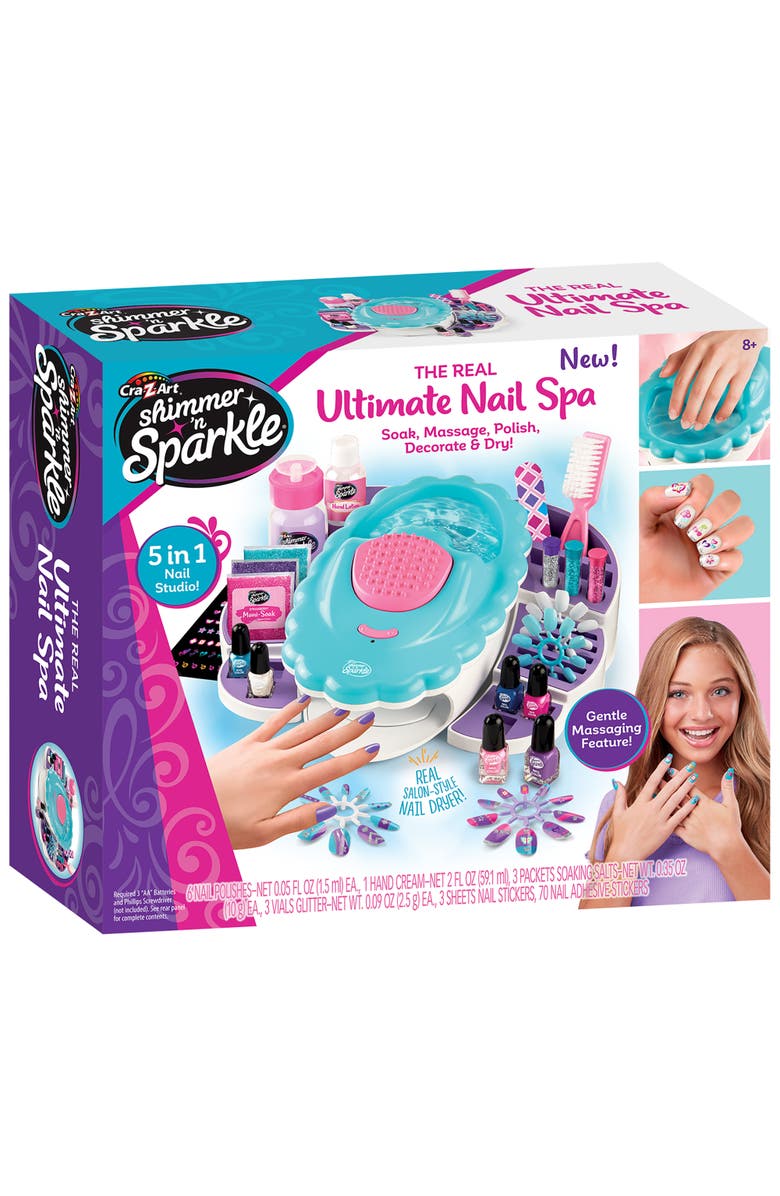 Shimmer 'N Sparkle Shimmer N Sparkle The Real Ultimate Nail Spa 5 in 1 Nail Studio, Main, color, Multicolored