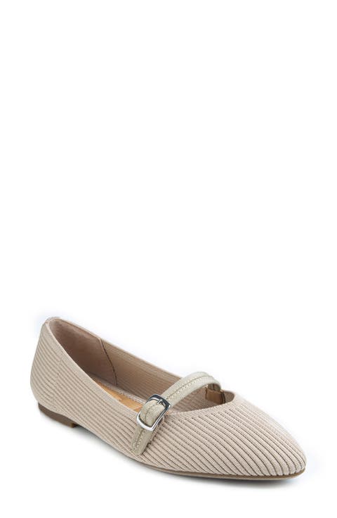 Glory Rib Knit Mary Jane Flat (Women)
