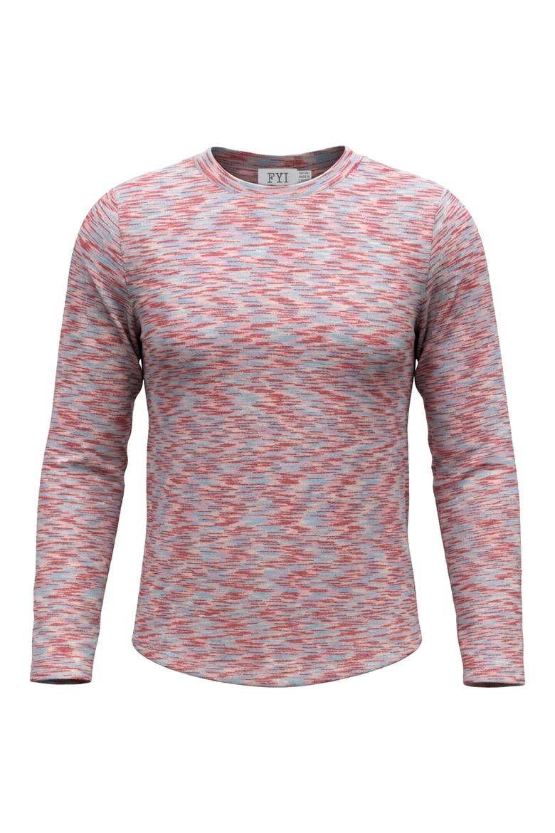 Girls Multi-Rib Long Sleeve Top, Main, color, Denim