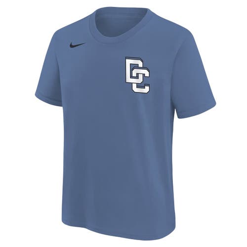 Nike Youth  Cj Abrams Blue Washington Nationals Fuse City Connect Name & Number T-shirt In Blue