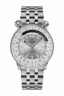 GV2 Men's Wallabout Compass Bezel Bracelet Watch, 44mm