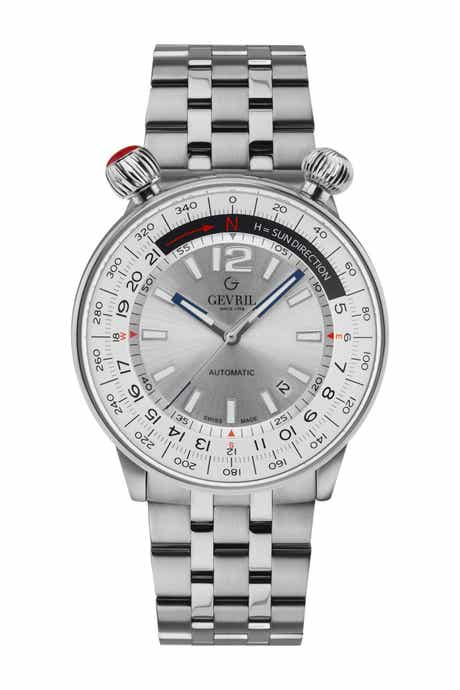 GV2 Men's Wallabout Compass Bezel Bracelet Watch, 44mm