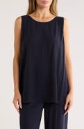 Eileen Fisher Sleeveless Silk Tunic Top