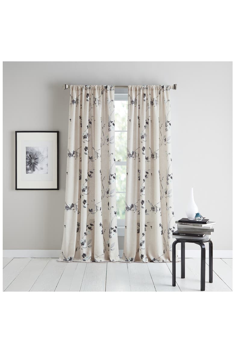 Fontana Set of 2 Curtain Panels, Alternate, color, GREY
