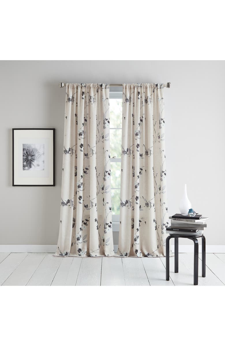 DKNY Fontana Set of 2 Curtain Panels, Alternate, color, Grey