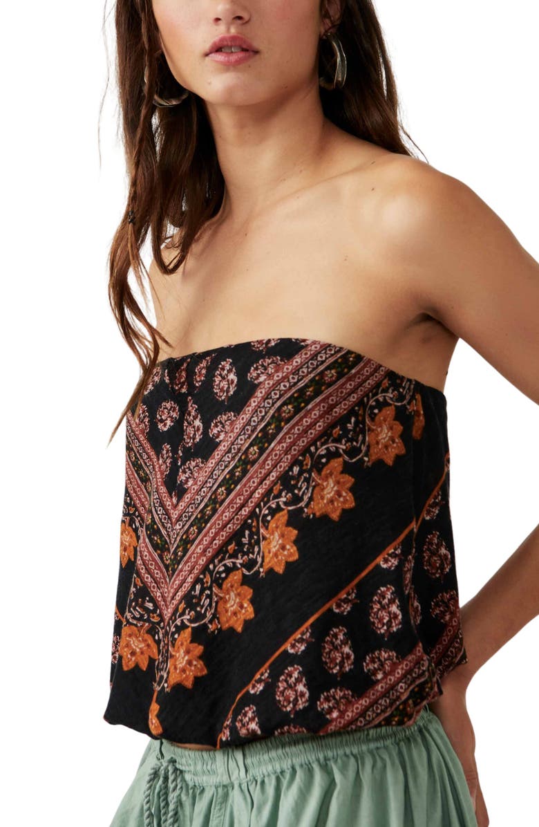 Free People Borderline Print Tube Top, Alternate, color,