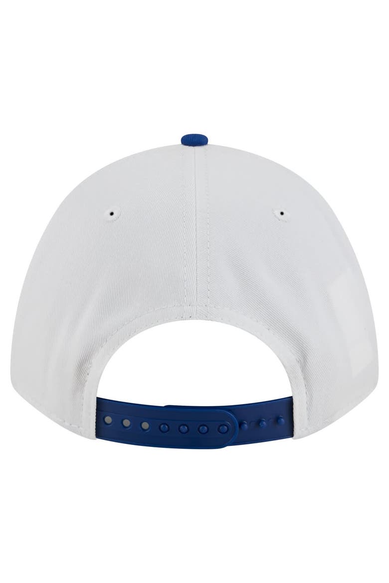 Men's New Era White/Royal Kentucky Wildcats Arch Two-Tone Rope 9FORTY A-Frame M-Crown Adjustable Hat, Alternate, color, White