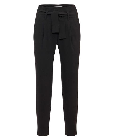 Women 's Pant  Lester Black Cotblack Cotton Cropped Pants With Tailored Fit And Zippered Waistton Cropped Pants With Tailored Fit And Zippered Waist