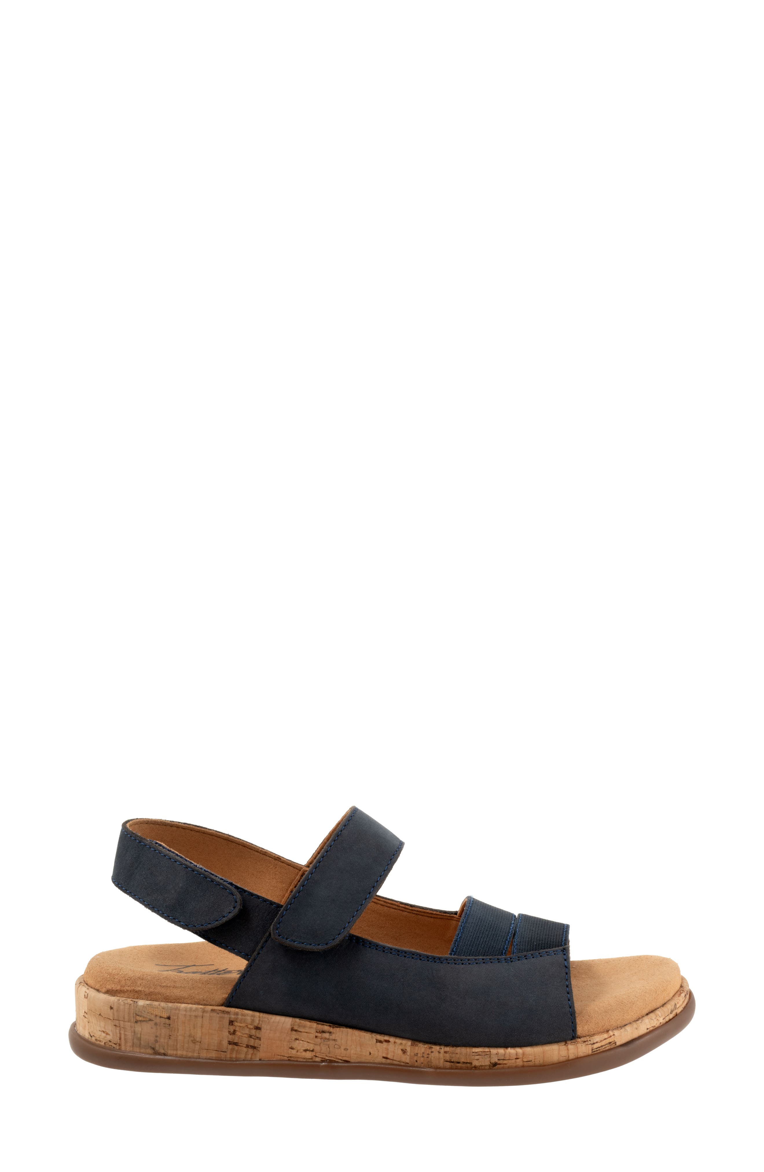 Trotters Gemini Slingback Wedge Sandal - Multiple Widths Available, Alternate, color, Navy Nubuck