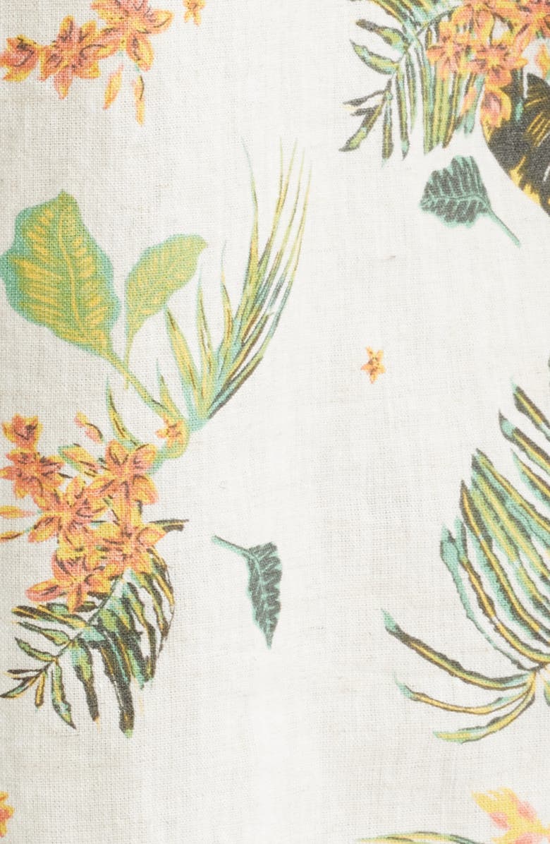 Schott NYC Tropical Linen & Cotton Button-Up Shirt, Alternate, color, Off White