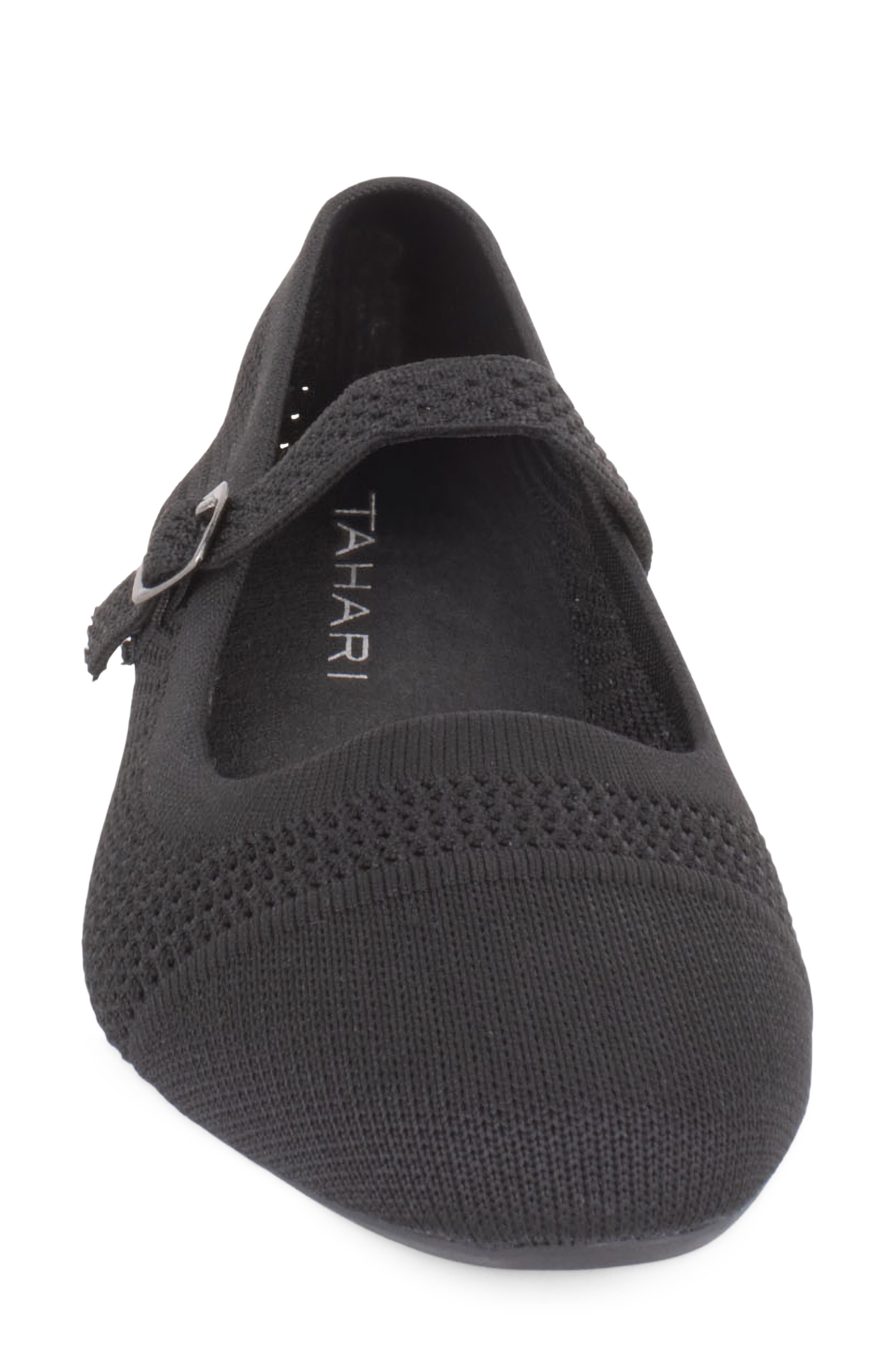 Tahari Dubai Mary Jane Flat, Alternate, color, Black