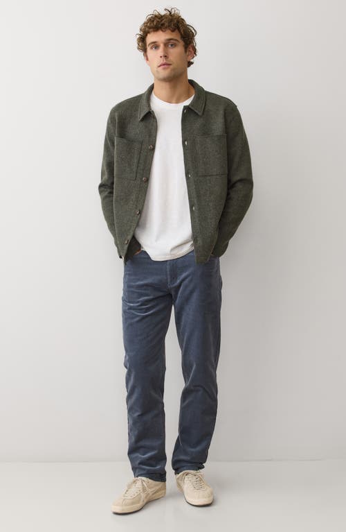 Marine Layer Boiled Wool Button-up Shirt Jacket In Green