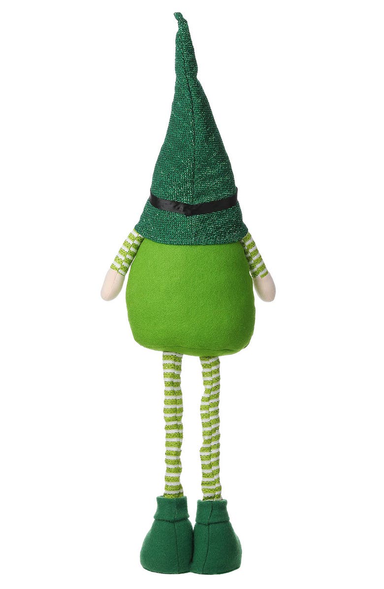 Glitzhome Fabric St. Patrick's Gnome with Telescoped Legs, Alternate, color, Green