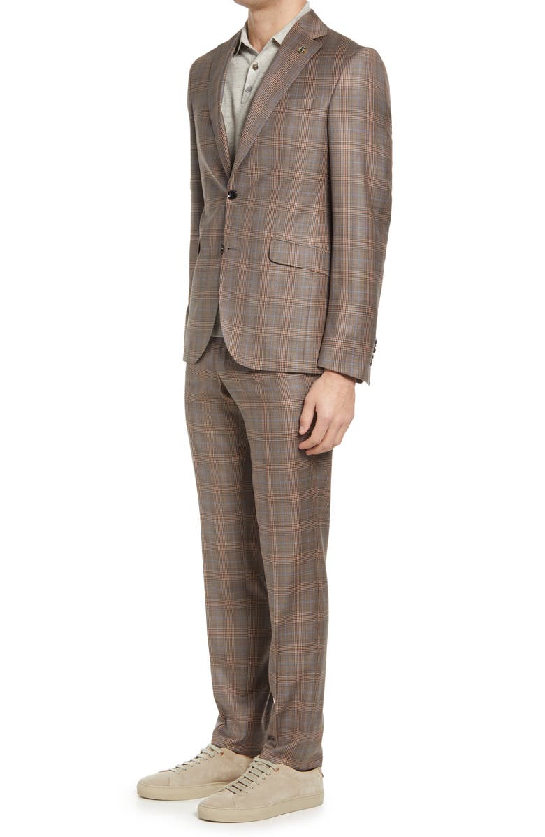 Ted Baker London Ron Extra Slim Fit Plaid Wool Suit, Alternate, color,