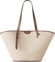 Mulberry Raffia Basket Tote