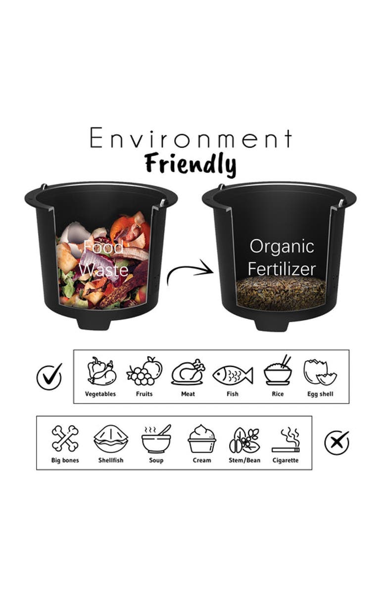 PURSONIC Food Waste Composter, Alternate, color, White