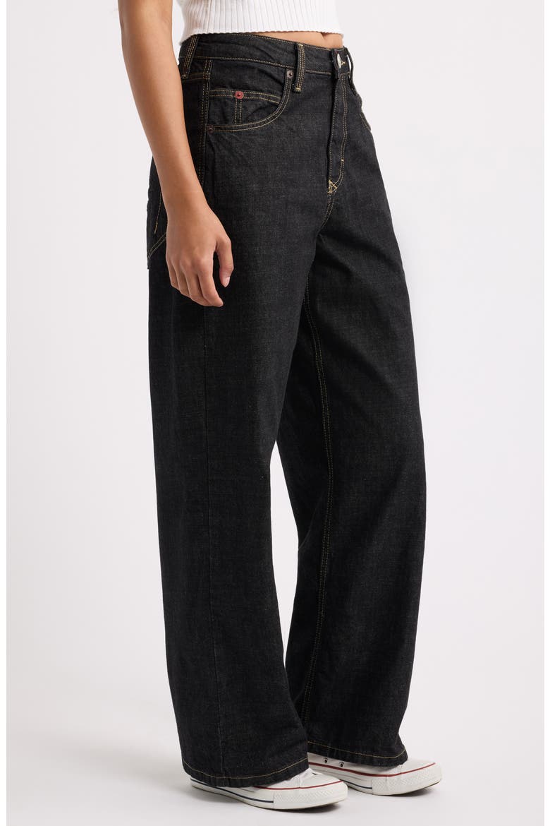 Jaya Wide Leg Jeans, Alternate, color, RINSE BLACK